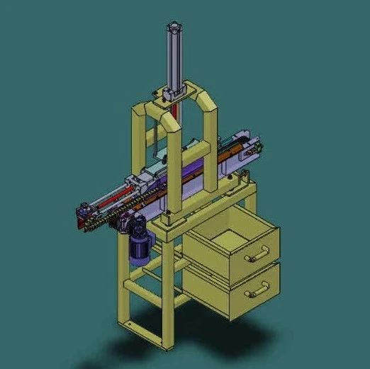 【工程机械】坯料送料输送装置3D图纸 Solidworks设计