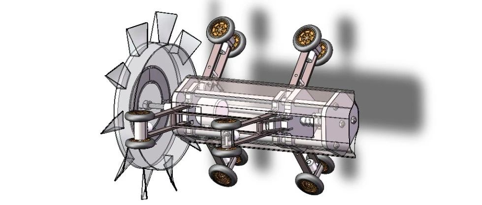 【机器人】管道清污机器人3D数模图纸 Solidworks16设计