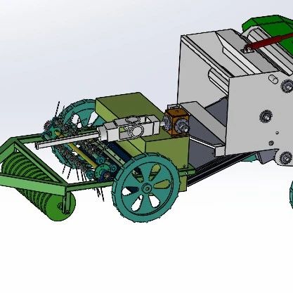 【农业机械】残膜回收与打捆机械3D数模图纸 Solidworks20设计