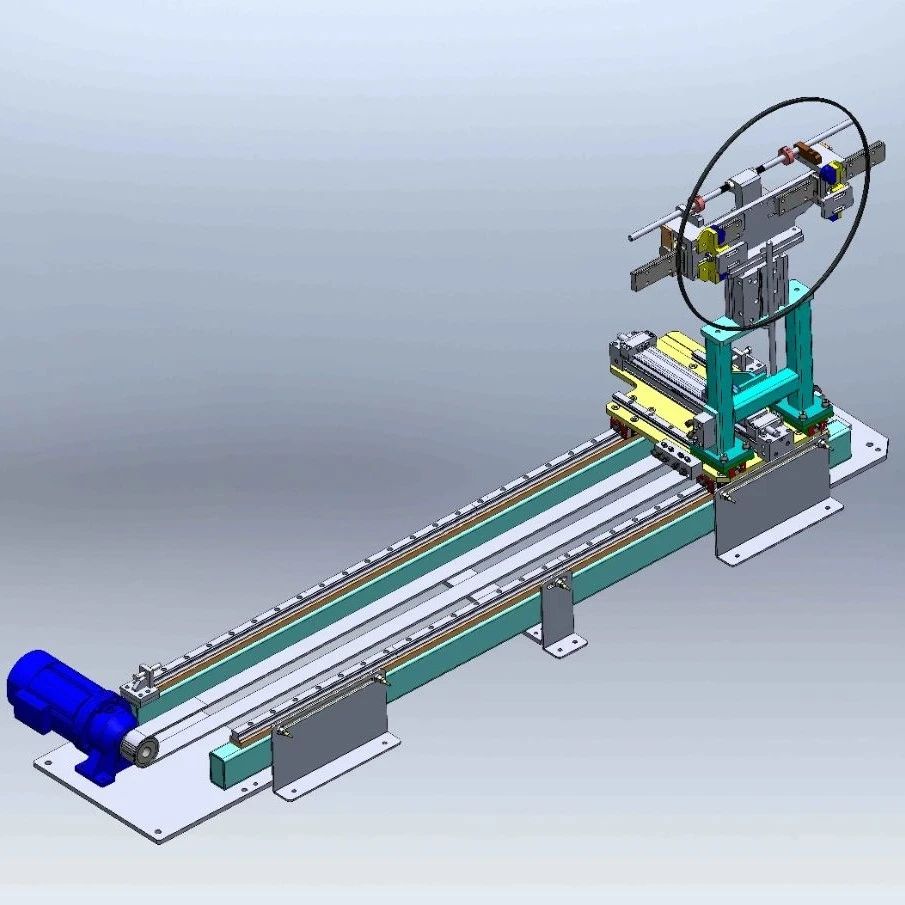 【工程机械】胎圈传送装置3D数模图纸 Solidworks设计
