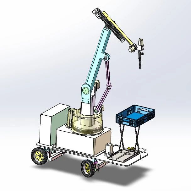 【机器人】水果采摘机器人3D数模图纸 Solidworks22设计