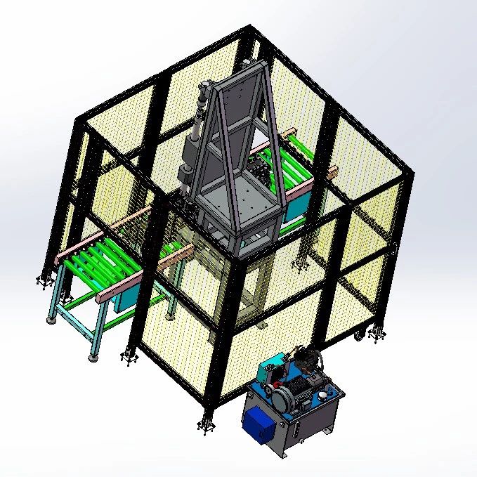 【非标数模】冲毛刺设备3D图纸 x_t格式