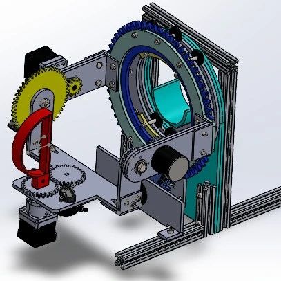 【工程机械】翻转调节机器人3D数模图纸 Solidworks21设计