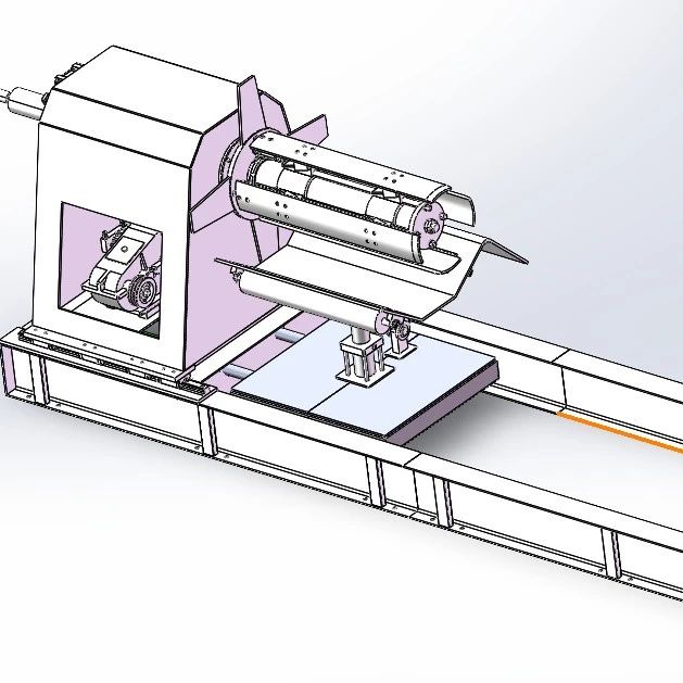 【工程机械】斜器张紧开卷机3D数模图纸 Solidworks18设计