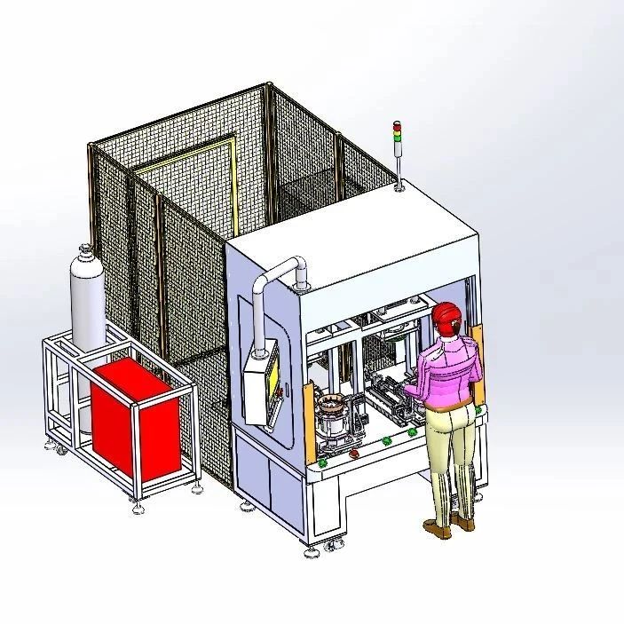 【工程机械】半自动氩弧焊设备3D数模图纸 Solidworks20设计