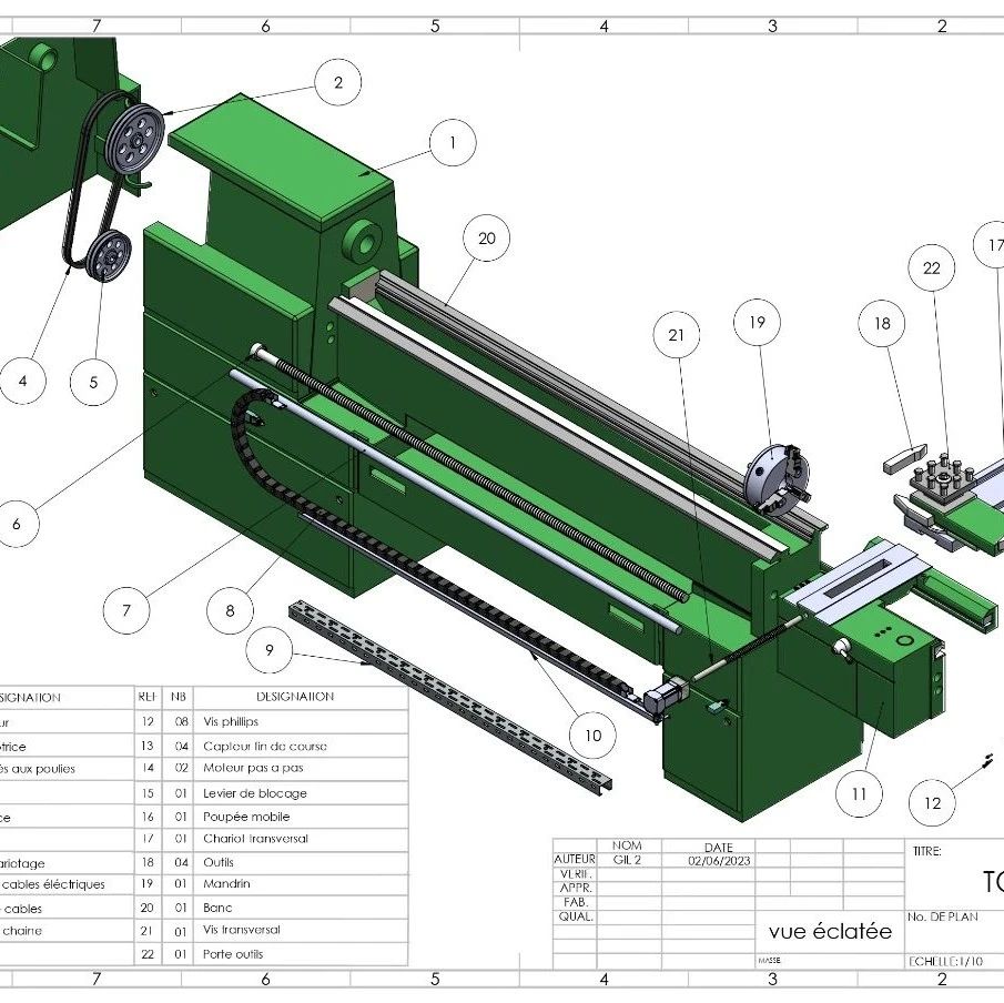 【工程机械】Lathe简易数控机床模型3D图纸 Solidworks设计