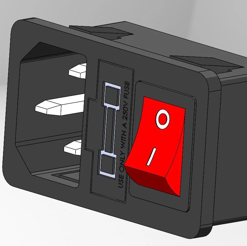 【工程机械】开关插座结构3D图纸 Solidworks设计