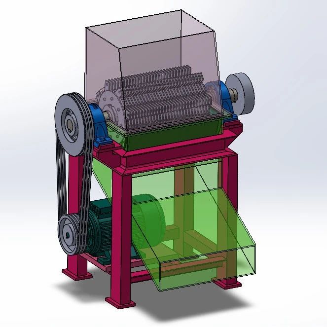 【农业机械】桔杆粉碎机3D数模图纸 Solidworks23设计
