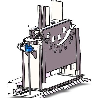 【非标数模】可曲线运动的C型变位机3D数模图纸 Solidworks22设计