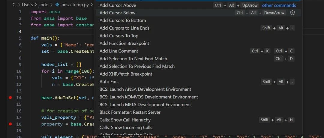 ANSA + VS Code：高效Python开发环境的完美整合