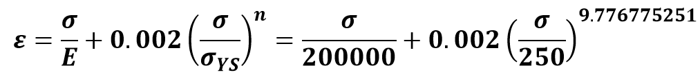 engineering stress strain expression