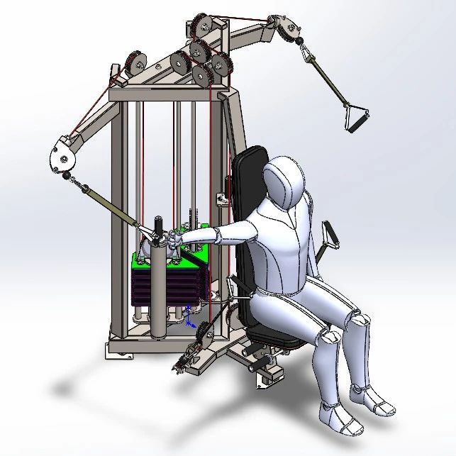 【工程机械】APARELHO胸部健身器械3D数模图纸 Solidworks设计