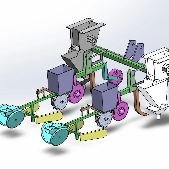 【农业机械】施肥播种机3D数模图纸 Solidworks20设计