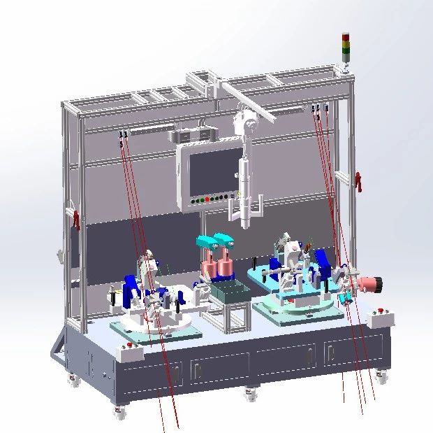 【非标数模】双工位拉铆机3D数模图纸 Solidworks16设计