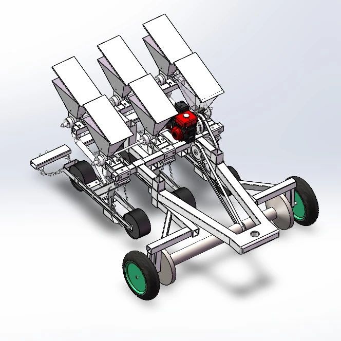 【农业机械】免耕玉米播种机3D数模图纸 Solidworks20设计