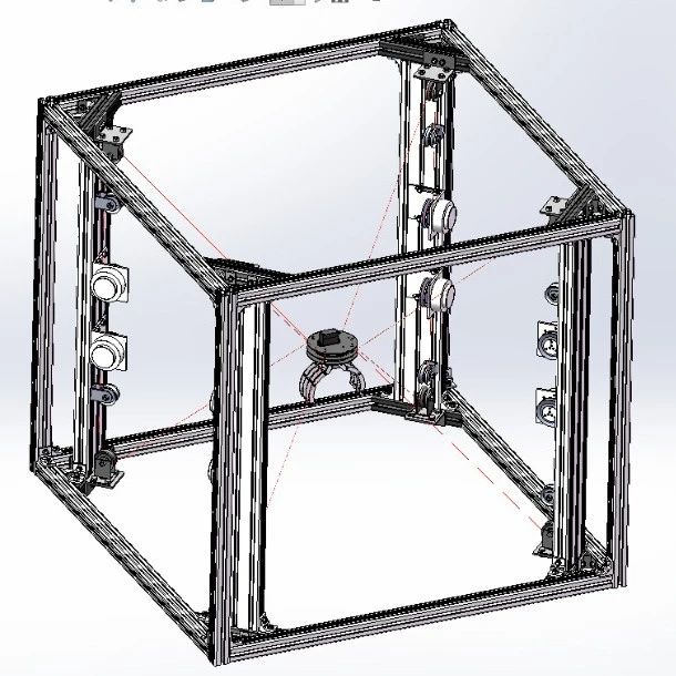 【机器人】绳驱机器人3D数模图纸 Solidworks22设计