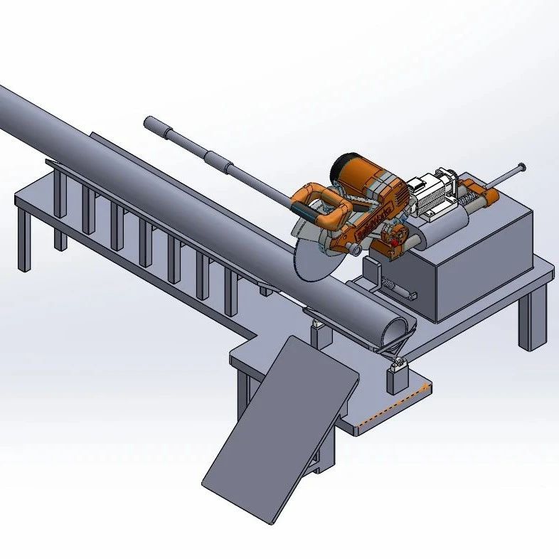 【工程机械】管段切割用金属圆锯机3D数模图纸 Solidworks18设计