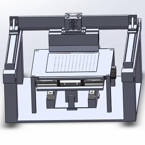 【非标数模】锡膏印刷机3D图纸 Solidworks20设计