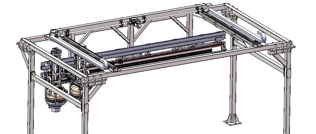 【工程机械】双动子龙门模组3D数模图纸 Solidworks16设计