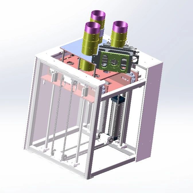 【非标数模】倍速链提升机3D数模图纸 Solidworks22设计