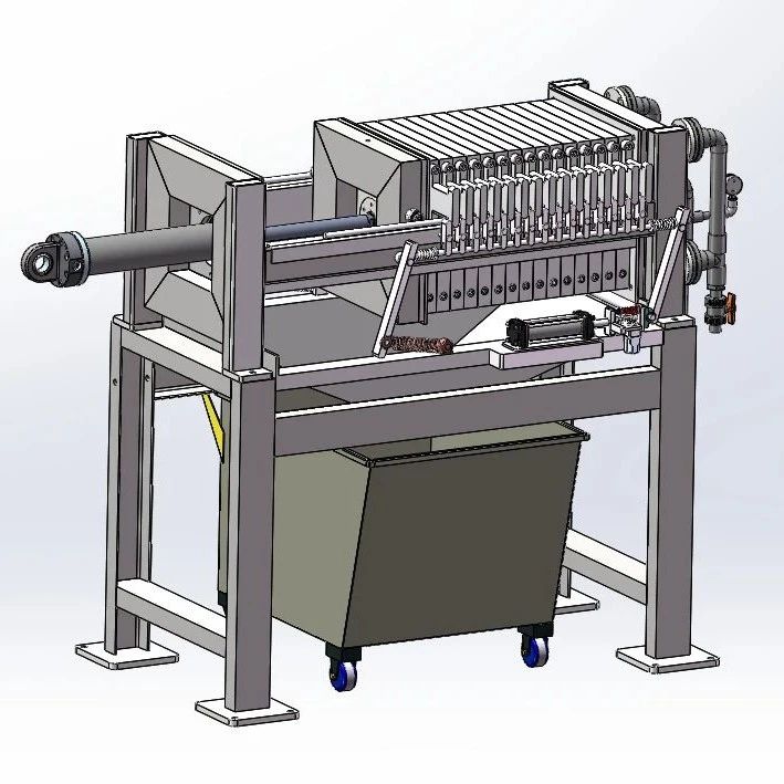 【工程机械】振打压滤机3D数模图纸 Solidworks18设计
