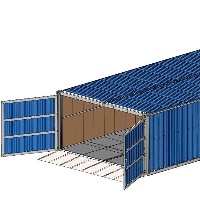 【工程机械】由两个40英尺集装箱搭建的**3D图纸 Solidworks设计