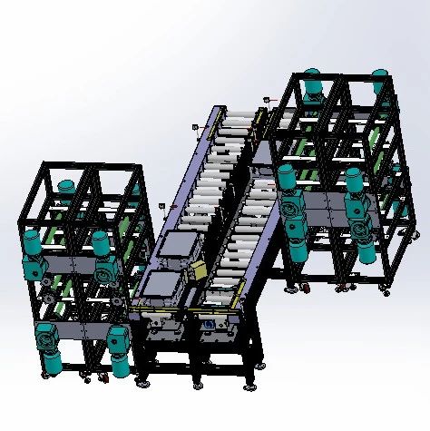 【非标数模】行李箱自动组装生产线3D数模图纸 Solidworks17设计