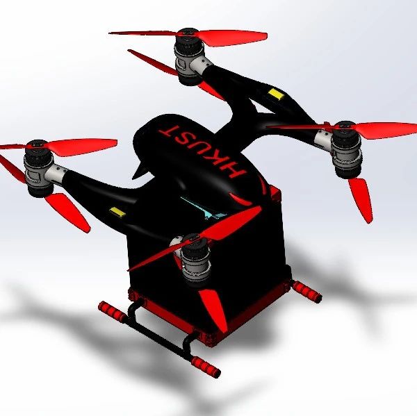 【飞行模型】Delivery Quadcopter送货四旋翼无人机3D图纸