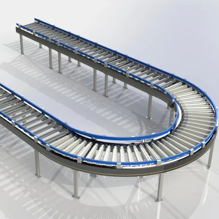 【工程机械】Roller Conveyor Line U型辊筒输送线3D数模图纸 IGS 