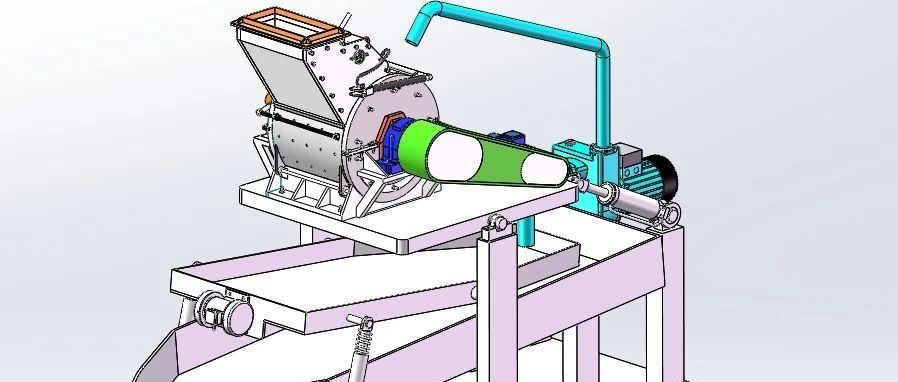 【工程机械】片材边料粉碎3D数模图纸 Solidworks16设计