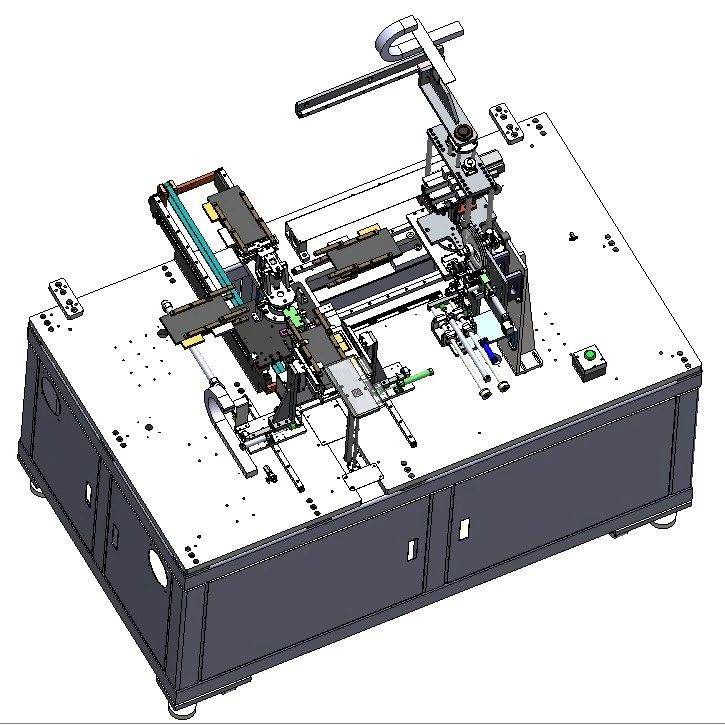 【非标数模】半自动贴胶下料机3D数模图纸 Solidworks16设计