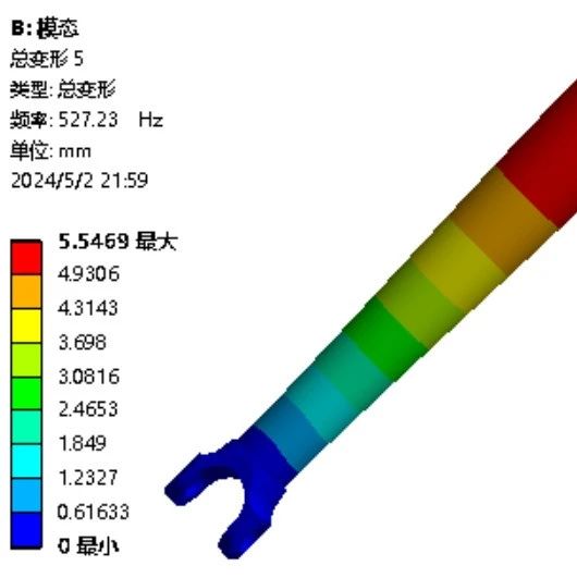 传动轴模态分析有限元仿真