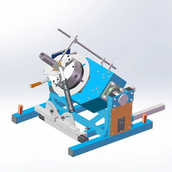 【工程机械】焊接切割旋转平台3D图纸 Solidworks16设计