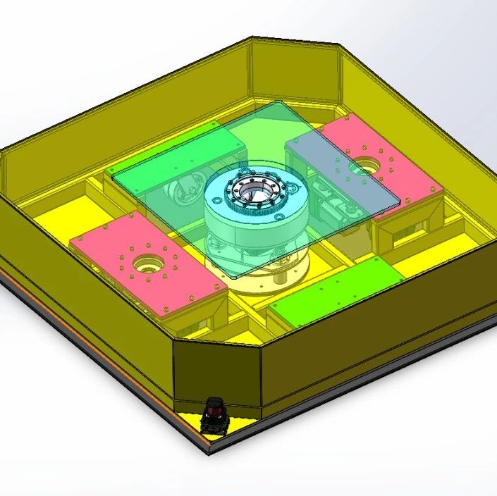 【工程机械】全向潜伏顶升AGV 3D数模图纸 Solidworks21设计