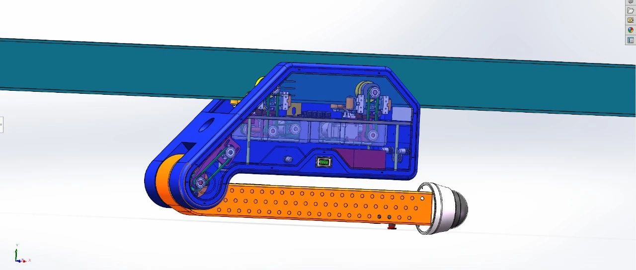 【机器人】轨道巡检机器人3D数模图纸 Solidworks20设计