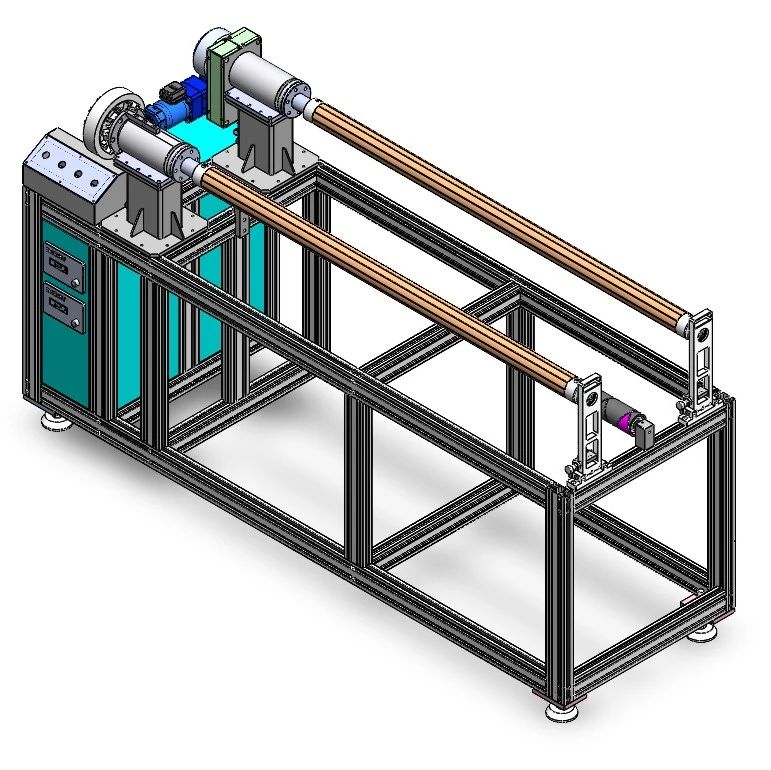 【非标数模】收送卷机3D数模图纸 Solidworks21设计