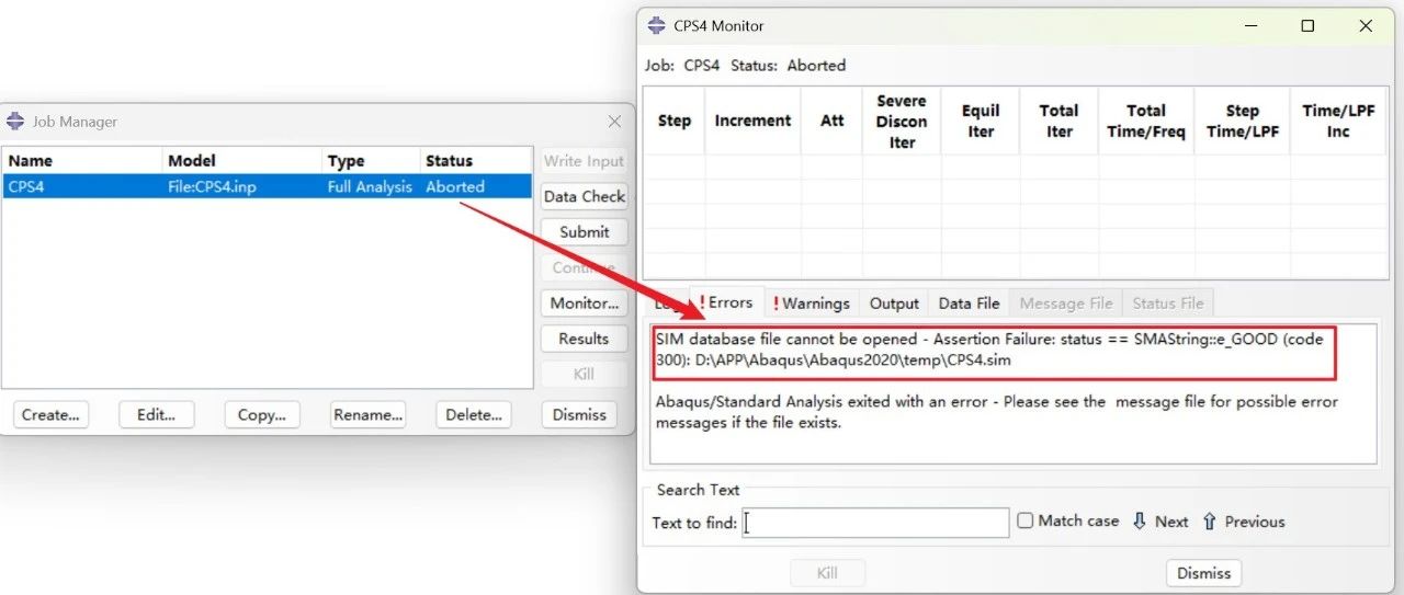 Abaqus疑难杂症：SIM database file cannot be opened