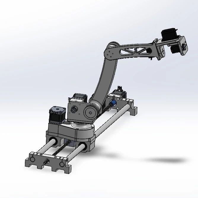 【机器人】6自由度机械臂+X轴3D图纸 Solidworks设计