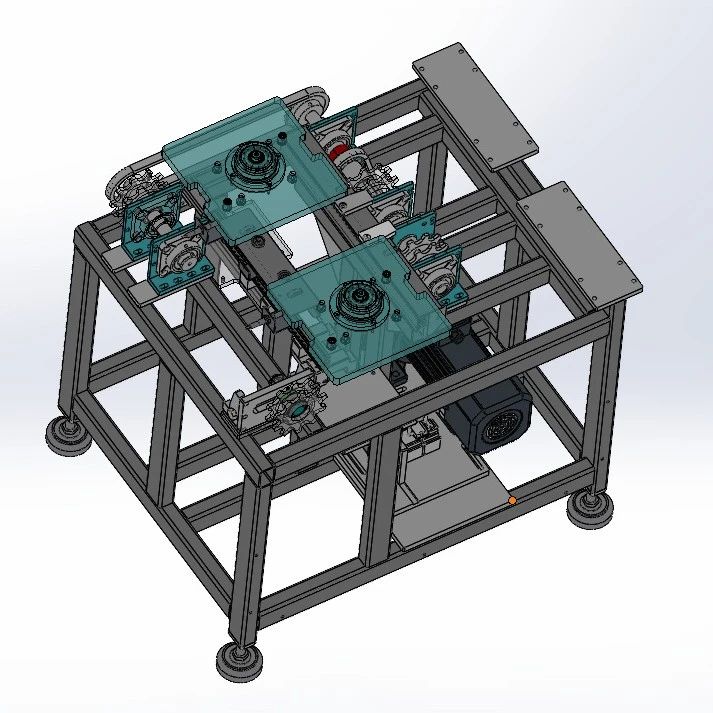 【非标数模】电机行业生产线倍速线3D数模图纸 Solidworks18设计
