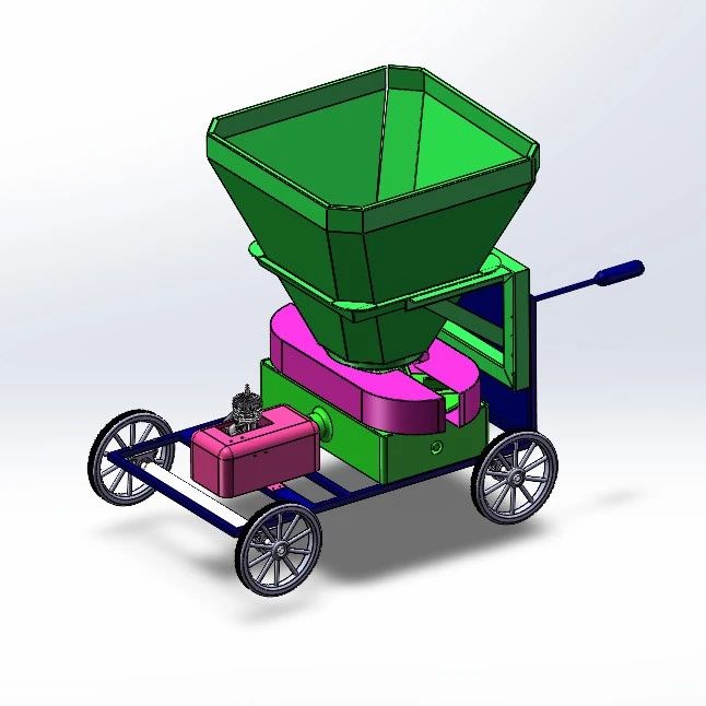 【农业机械】离心圆盘式施肥机3D数模图纸 Solidworks18设计