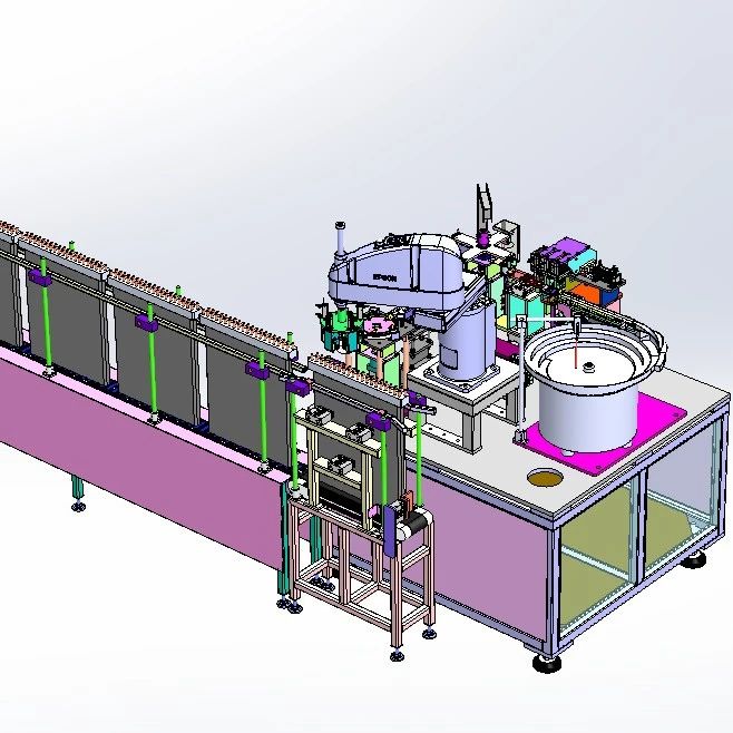 【非标数模】冷凝器U型管自动插管3D数模图纸 Solidworks20设计