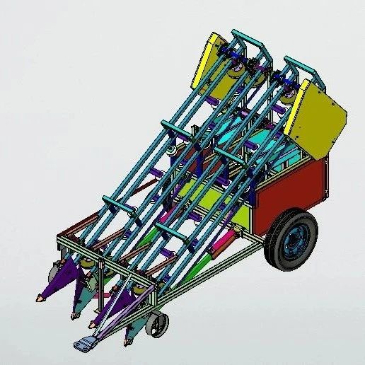 【农业机械】大蒜和洋葱播种机3D图纸 cero8设计 附STP