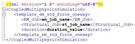 Simulation mit Abaqus - die Konfigurationsdatei wird als eine .xml-Datei geschrieben
