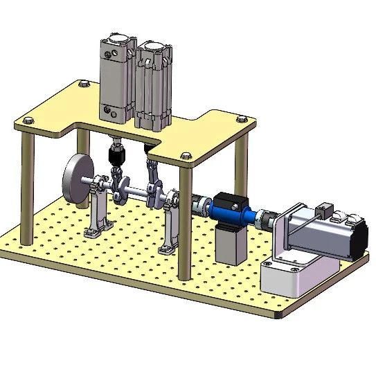 【工程机械】曲轴实验台总装3D数模图纸 Solidworks23设计