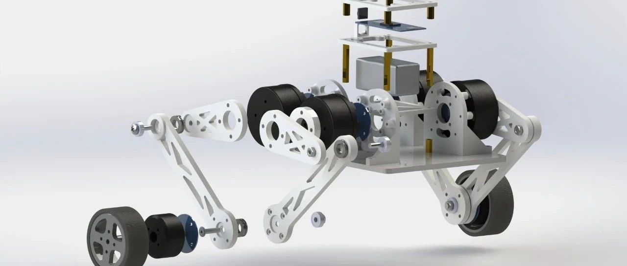 【机器人】开源Robotmaster轮式双足机器人3D数模图纸 Solidworks设计