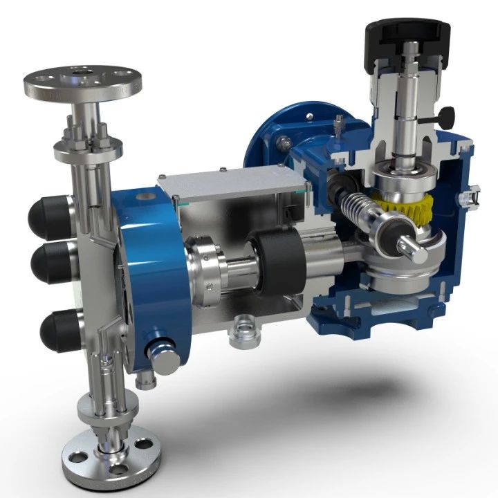 【泵缸阀杆】Metering Pump计量泵3D数模图纸 x_t格式