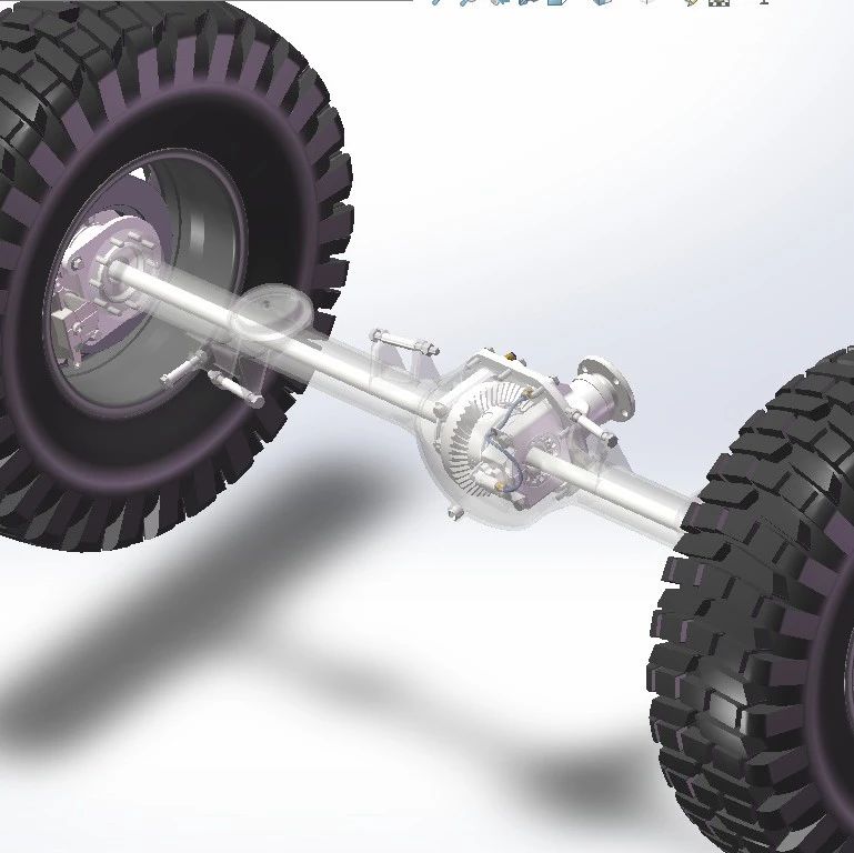 【工程机械】Rear drive axle车辆后驱动桥3D图纸 STP格式