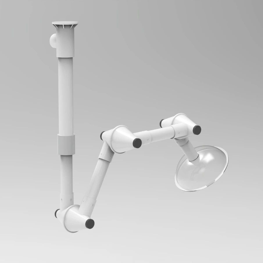 【工程机械】烟气抽排设备结构3D图纸 Solidworks设计 附STEP