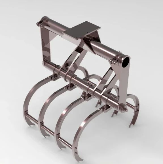 【工程机械】双瓣式机械挖掘机抓斗3D数模图纸 Solidworks设计