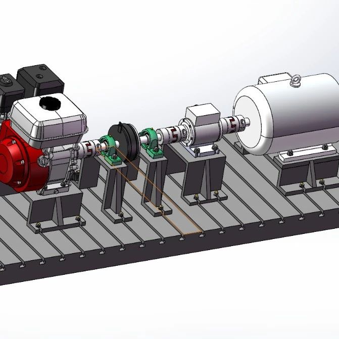 【工程机械】混合动力试验台架3D数模图纸 Solidworks22设计